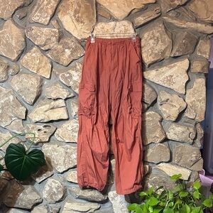 90s style parachute pants